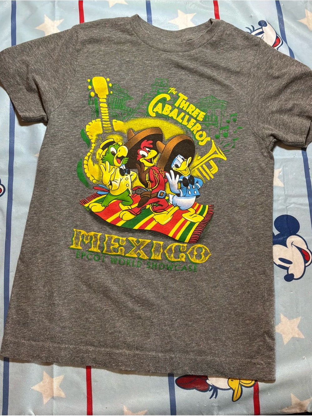 Disney parks the three caballeros Mexico  youth shirt sizer small